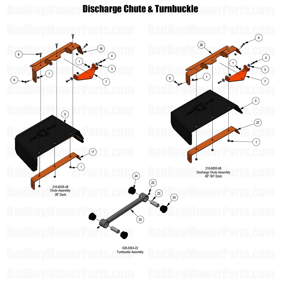 2025 Raider - Discharge Chute & Turnbuckle